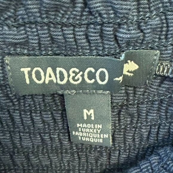 Toad&Co "Gemina" Womens Smocked Bodice Dress WITH POCKETS! Womens Medium - Picture 3 of 4